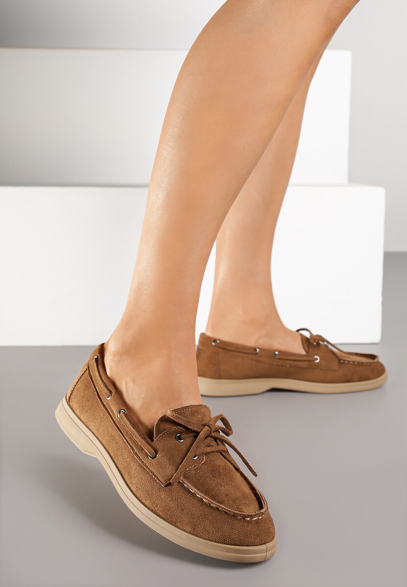 Czarne Mokasyny ze Sznurowaniem i Kokardką Rilamala