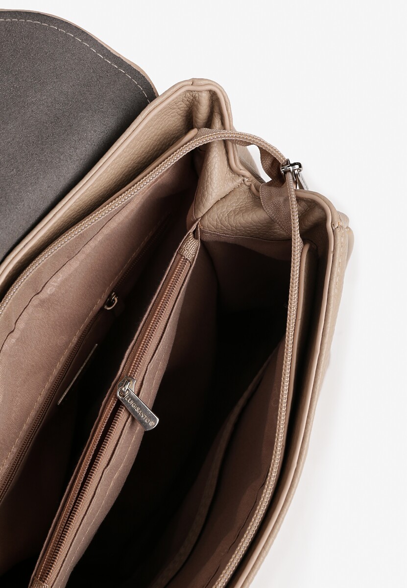 Beżowy Plecak Basic z Ozdobnym Frędzlem Vikelin