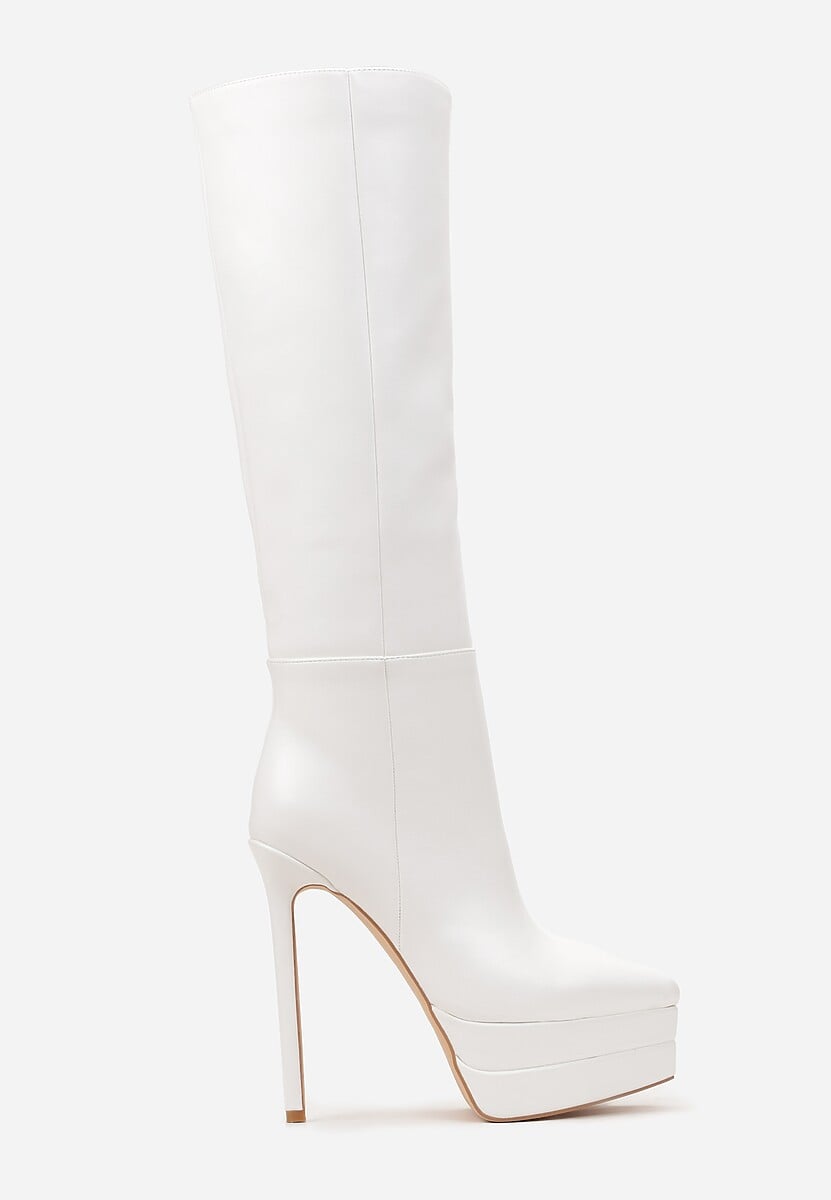 Białe Kozaki przed Kolano na Platformie i Szpilce Hezoppe