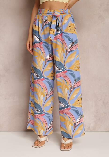 Niebieskie Spodnie Szerokie Chryaza