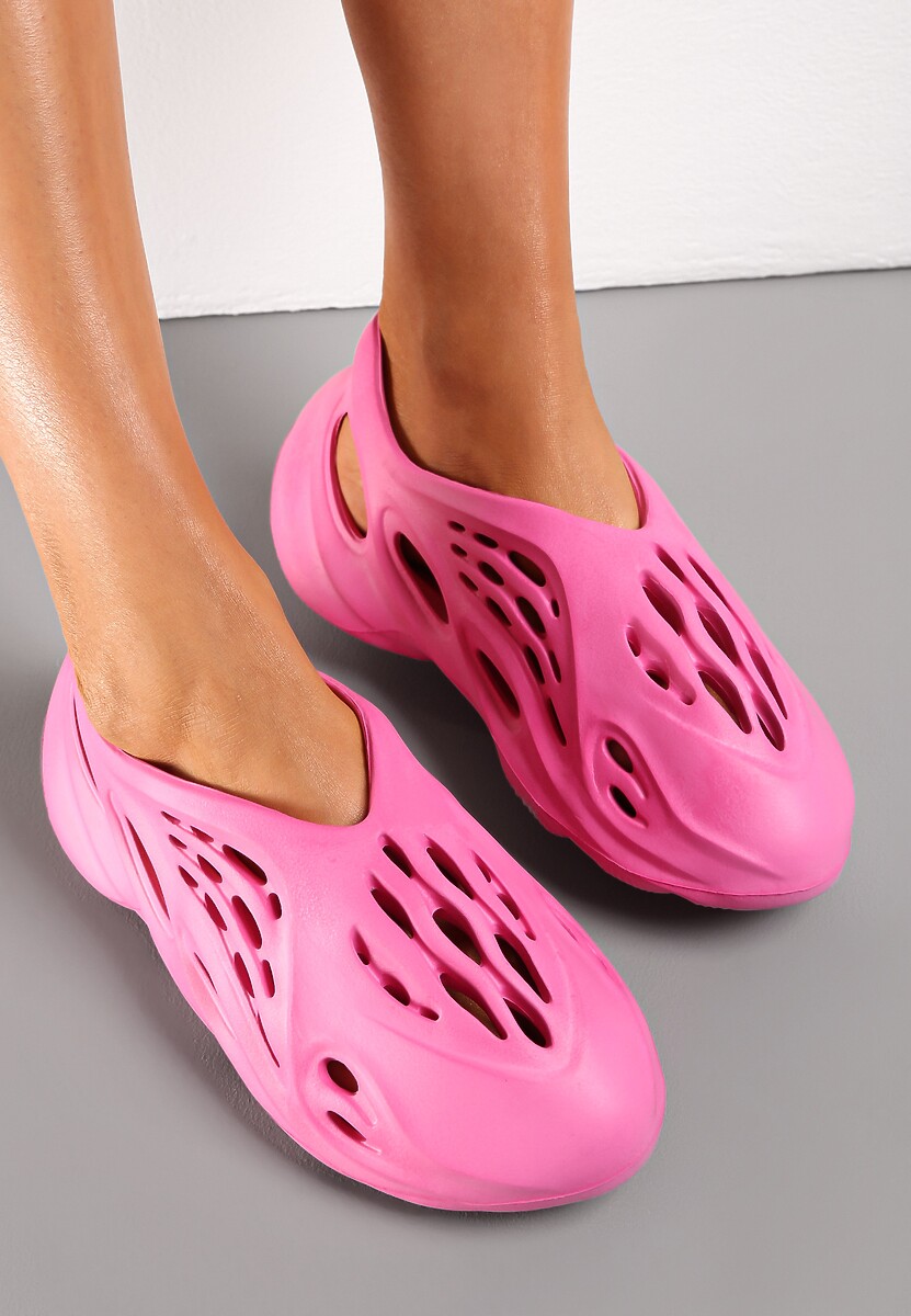 Fuksjowe Wsuwane Sneakersy z Lekkiej Pianki z Wycięciami Bonasna