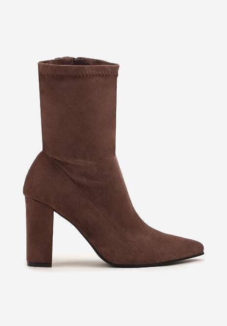 Brązowe Botki Helis