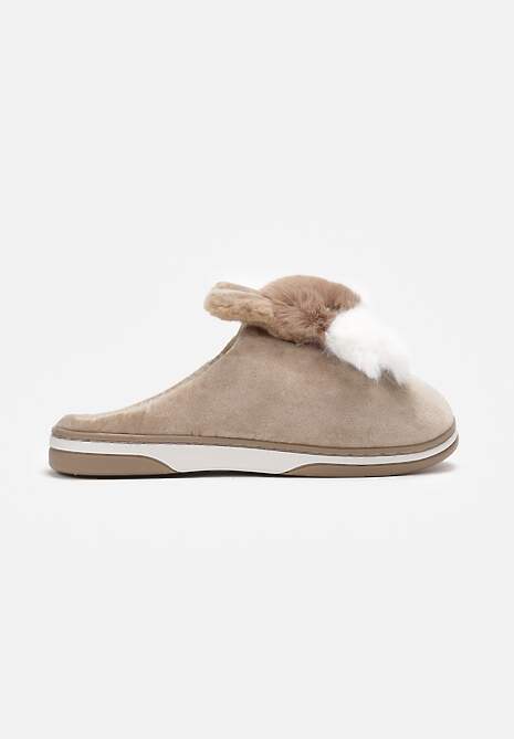 Ciemnobeżowe Kapcie Chloraleia