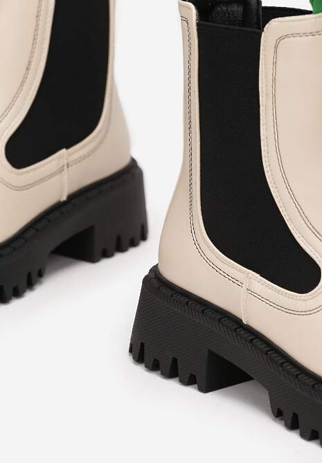 Beżowe Botki Victtorie