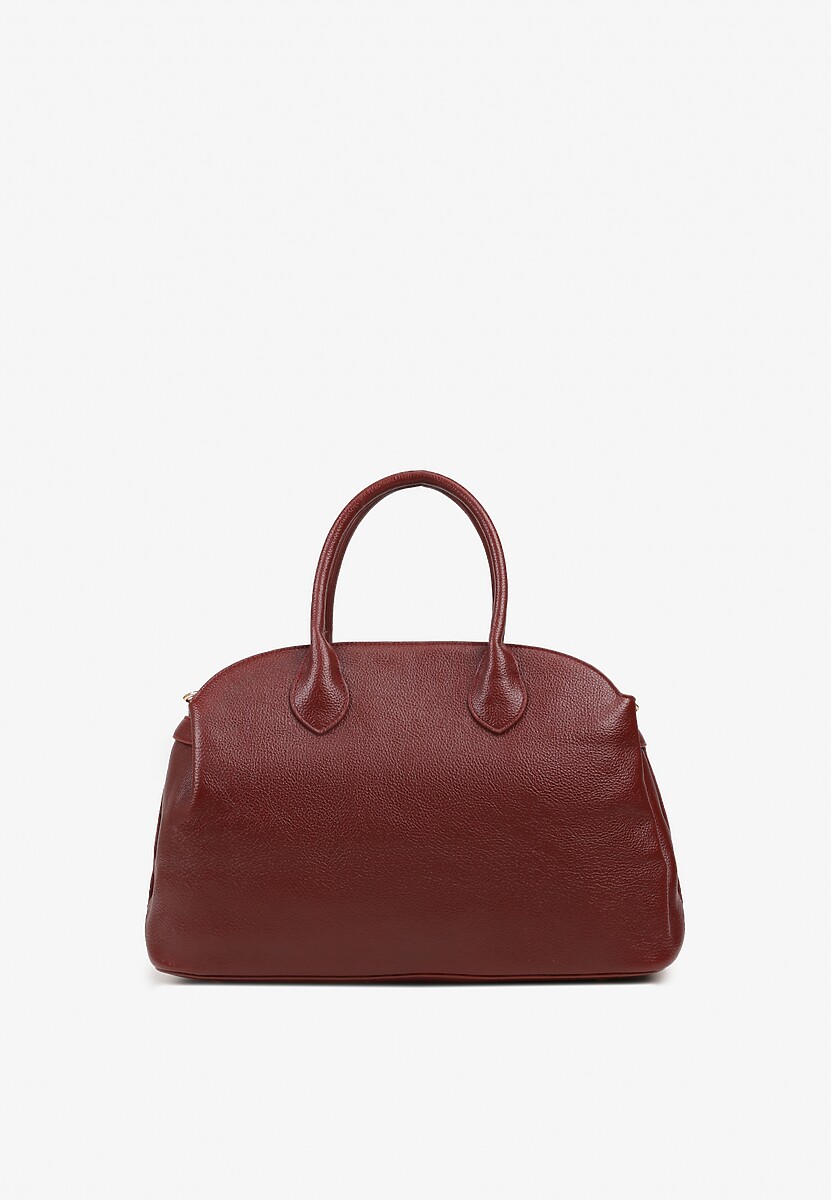 Bordowa Torebka Shopperka na Ramię z Paskiem Arovire