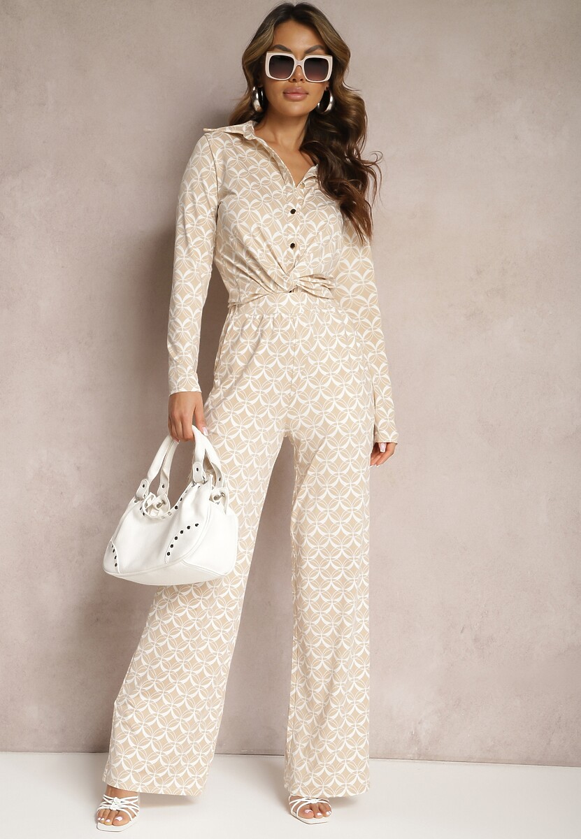 Czarno-Biała Koszula o Unikatowym Deseniu z Metalicznymi Guzikami Amidela