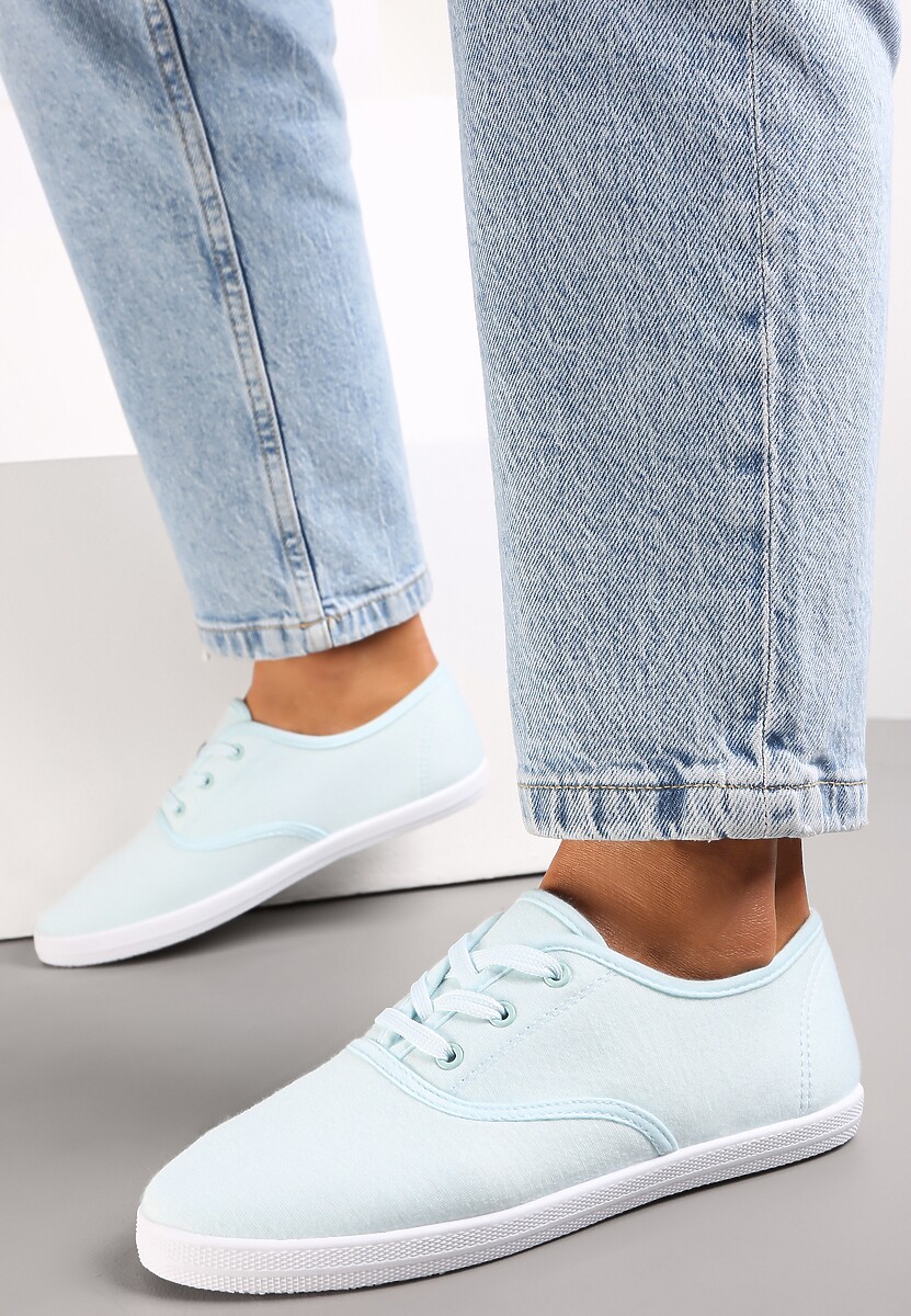 Jasnozielone Sznurowane Tenisówki Przed Kostkę Calapse