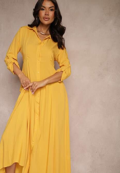 Żółta Sukienka Hillcrest