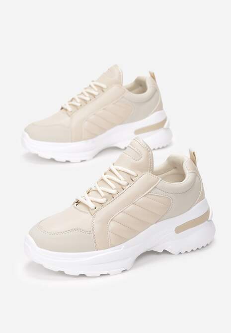 Beżowe Sneakersy Doreania