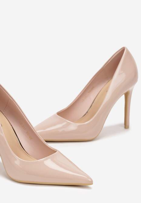 Beżowe Klasyczne Szpilki ze Szpiczastym Noskiem Rtivime