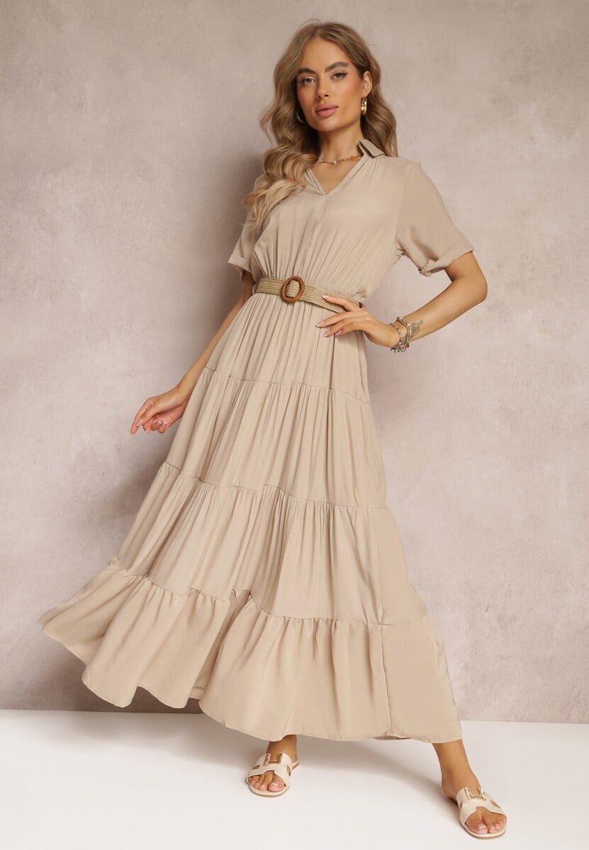 Beżowa Sukienka Pelletier