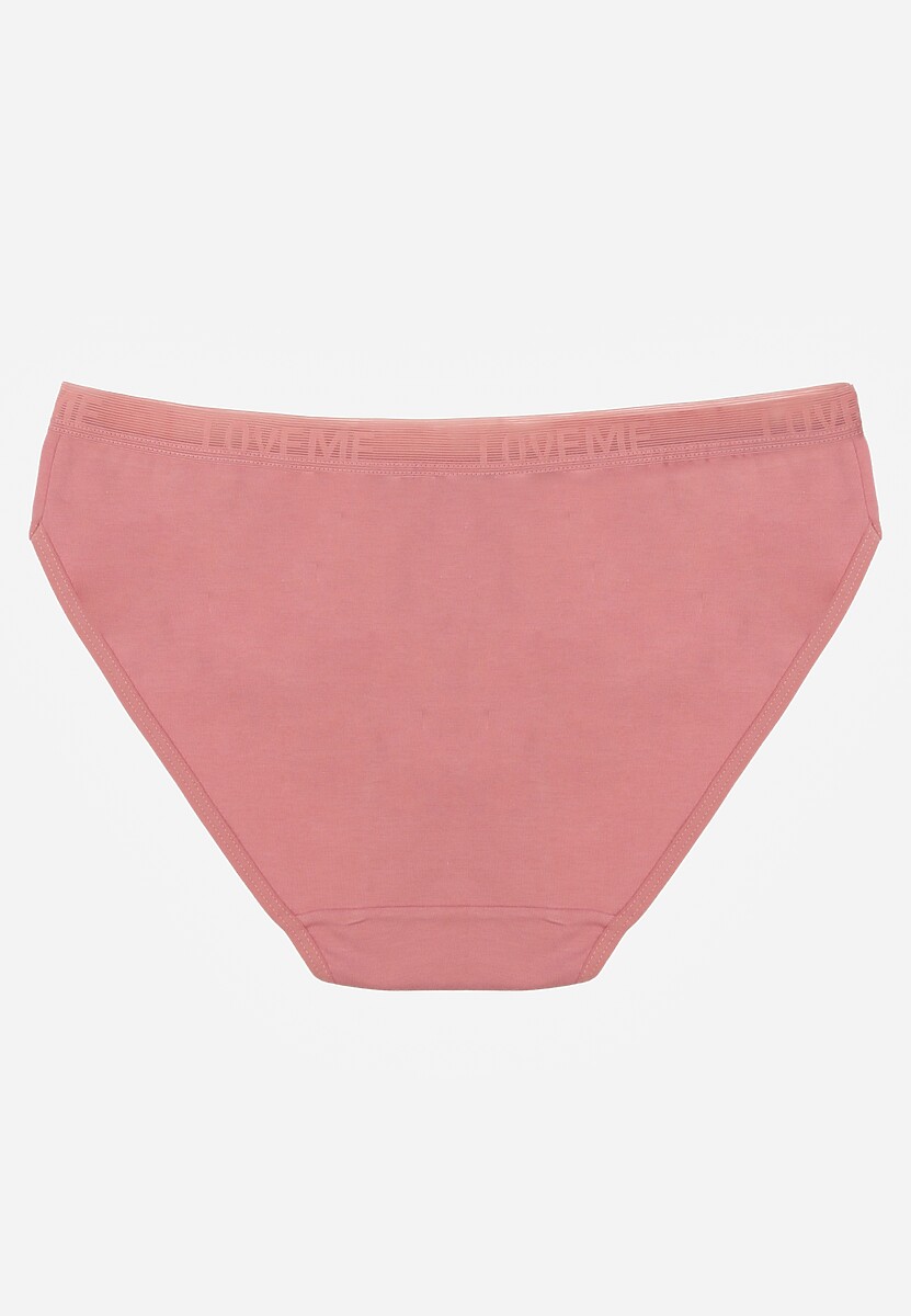 Ciemnoróżowe Majtki Figi z Bawełny z Napisem Love Adririn