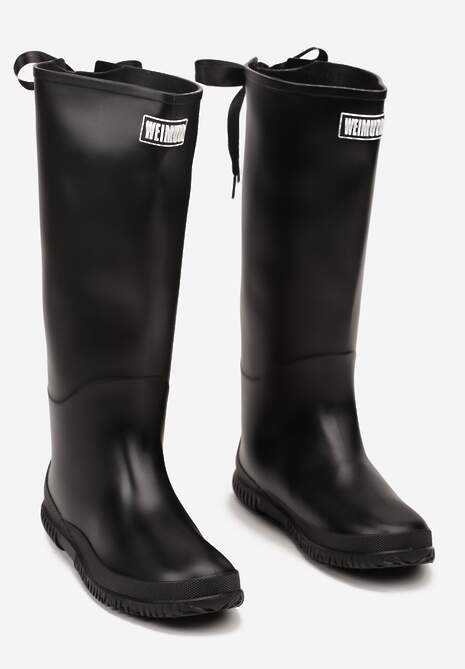 Czarne Kalosze Ozdobione Kokardkami Lorriva