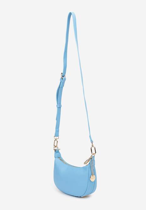 Niebieska Mała Torebka z Napisem i Odpinanym Regulowanym Paskiem  Xyliase