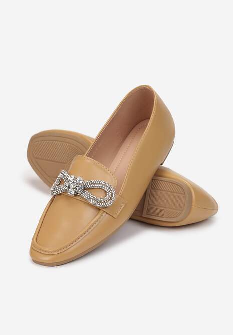 Ciemnobeżowe Mokasyny Caeeira