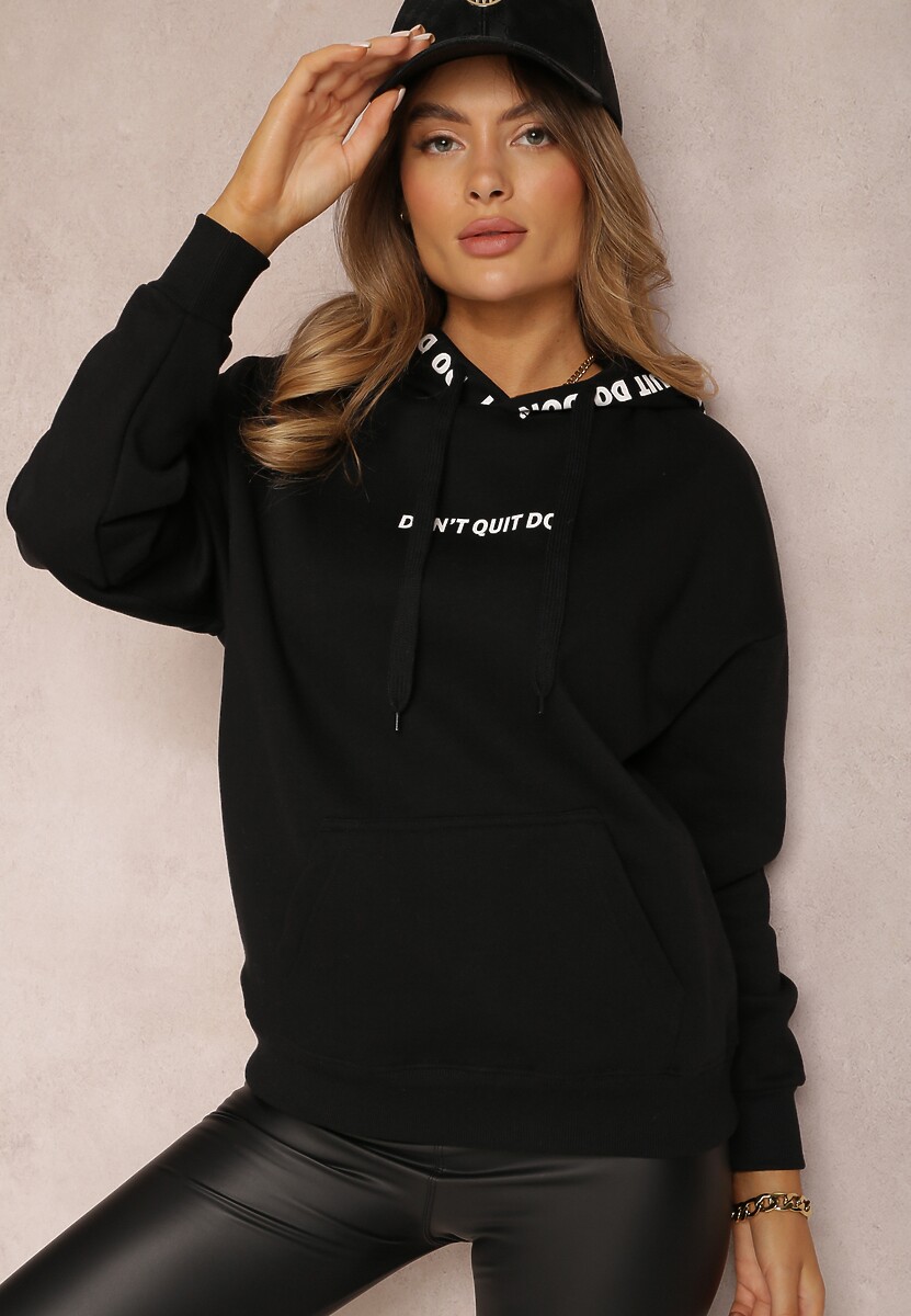 Czarna Bluza z Kapturem Vasilija