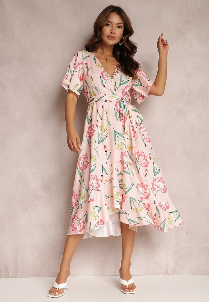 Różowa Sukienka Zinano