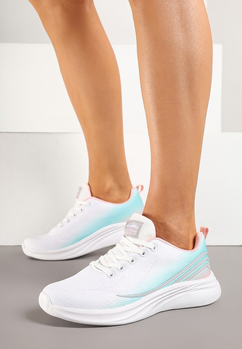 Jasnoszare Buty Sportowe Sneakersy Zdobione Efektem Ombre Banelissa