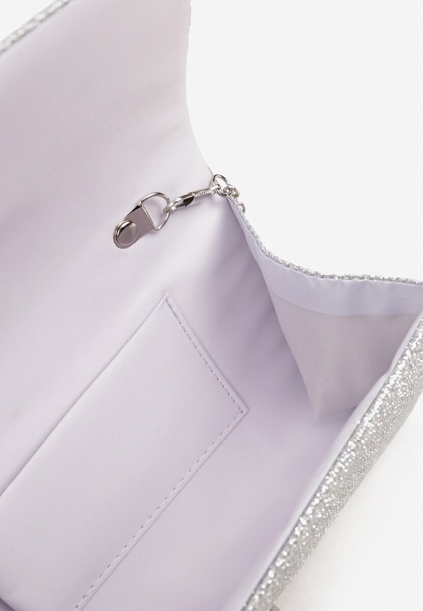 Srebrna Torebka Ozdobiona Metaliczną Nicią Lidisse