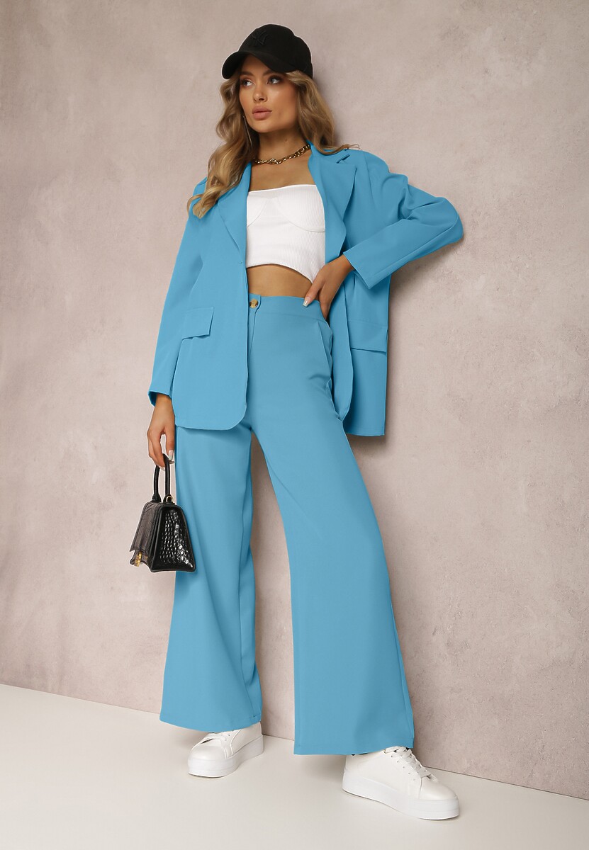 Jasnozielone Spodnie Szerokie Laodaleia