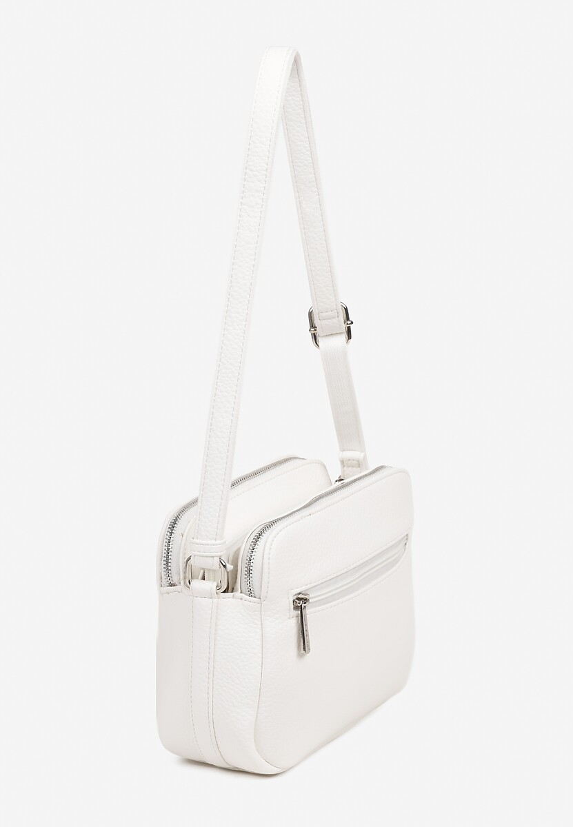 Biała Torebka Ozdobiona Metaliczną Aplikacją Tanarata