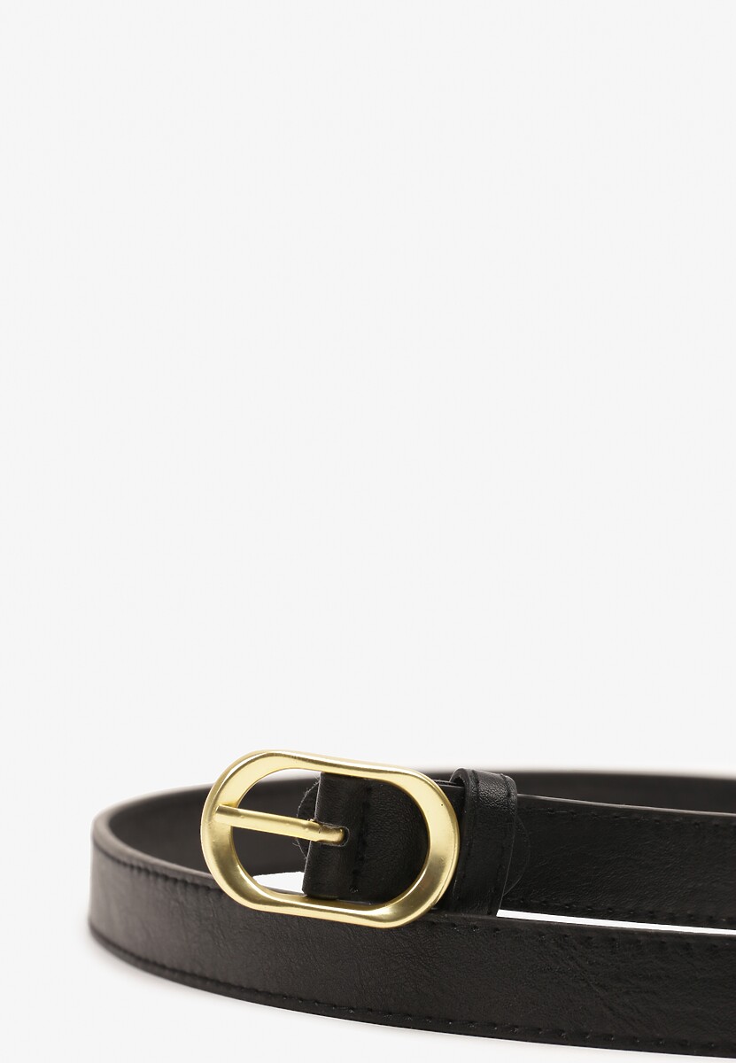 Czarny Pasek Ozdobiony Zaokrągloną Klamrą Vozera