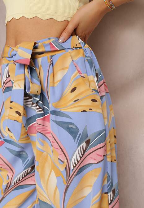 Niebieskie Spodnie Szerokie Chryaza