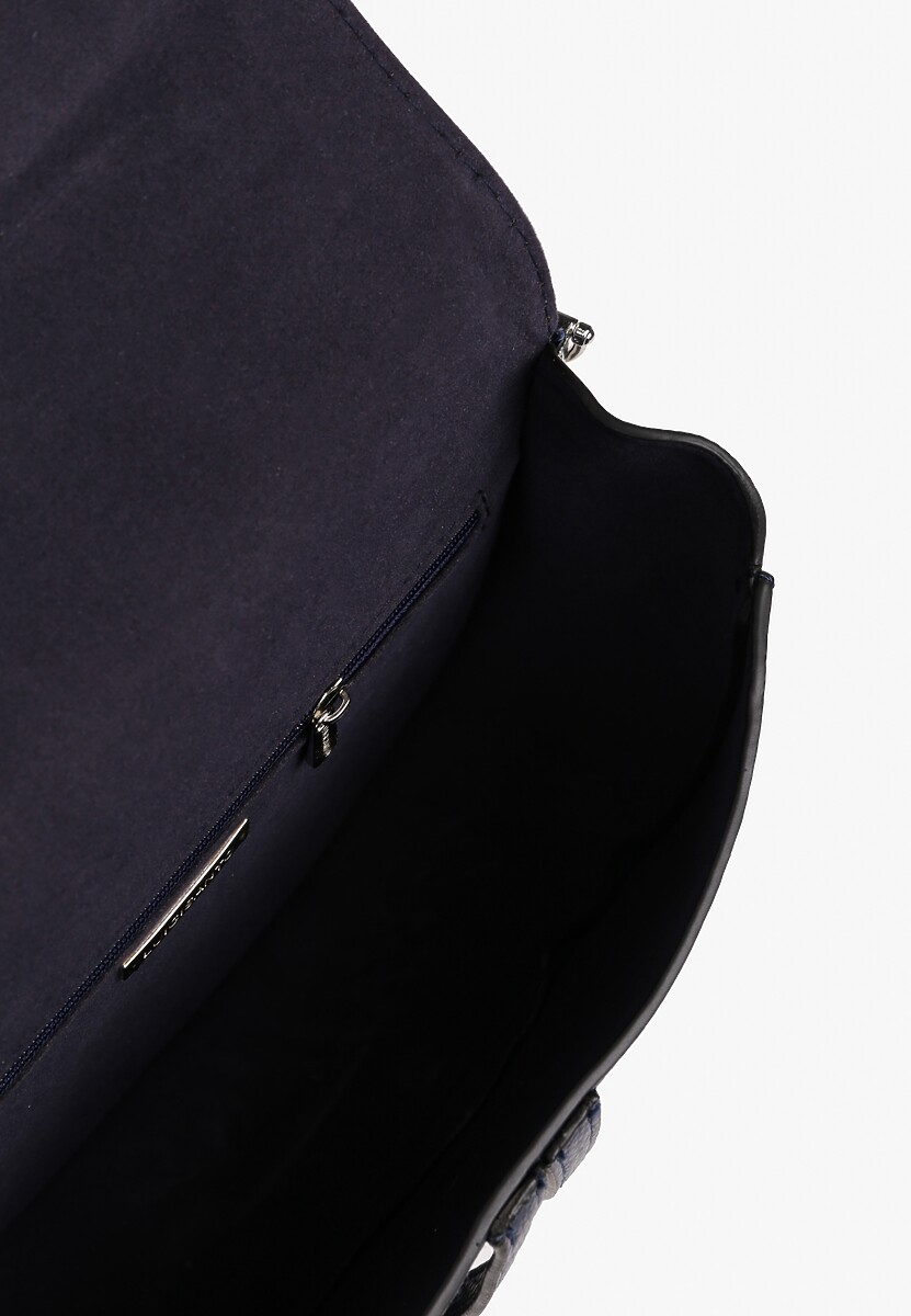Granatowa Torebka w Półokrągłym Kształcie Tanalinea