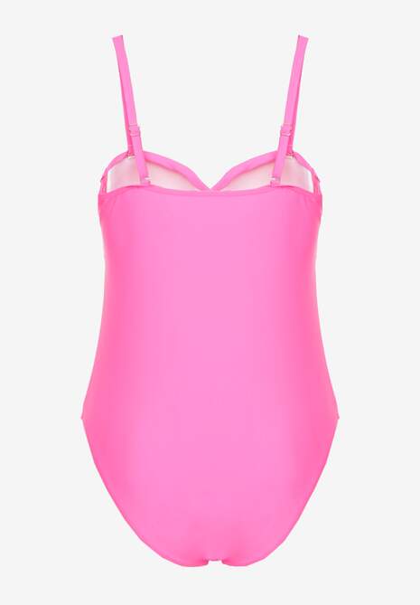 Różowy Strój Kąpielowy z Ozdobnym Wiązaniem Temelea