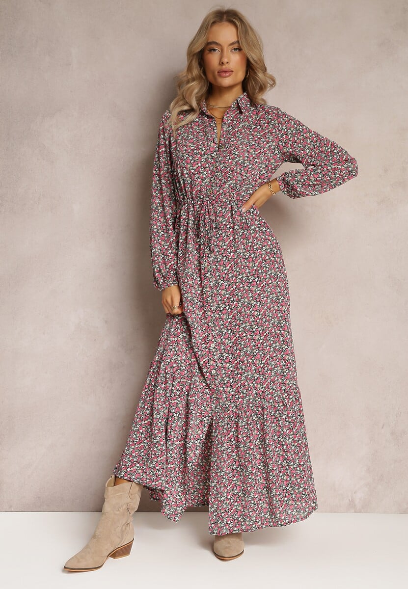 Czarno-Czerwona Sukienka Phinene