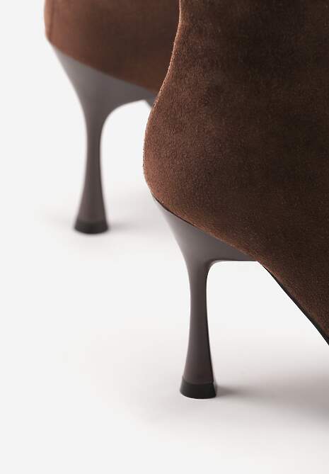 Brązowe Botki na Szpilce Vices w Klasycznym Stylu Tikolisse