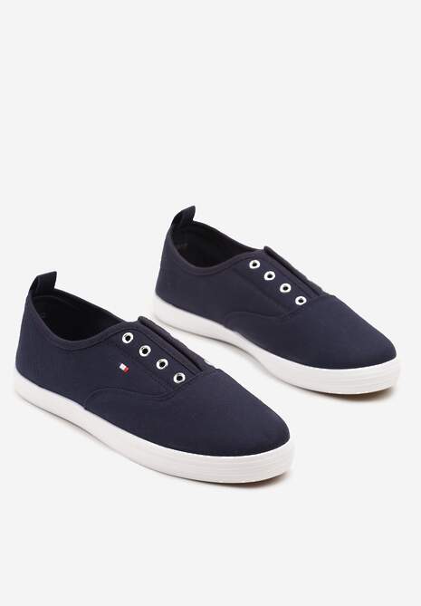 Granatowe Wsuwane Tenisówki w Casualowym Stylu Sepessa
