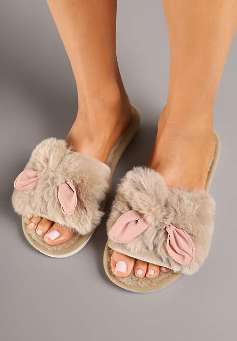 Beżowe Kapcie Tryphadia