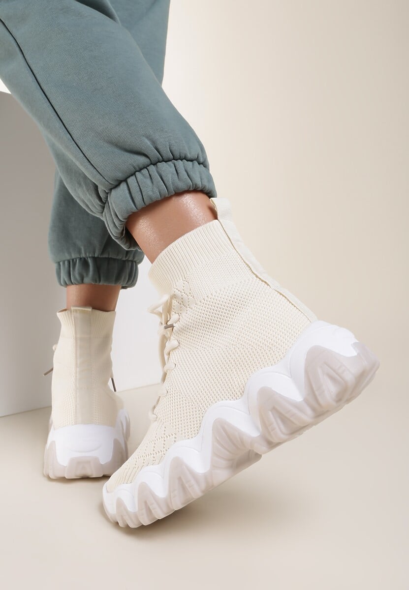 Jasnobeżowe Sneakersy Aeztyse