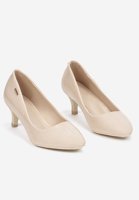 Beżowe Czółenka Ironice