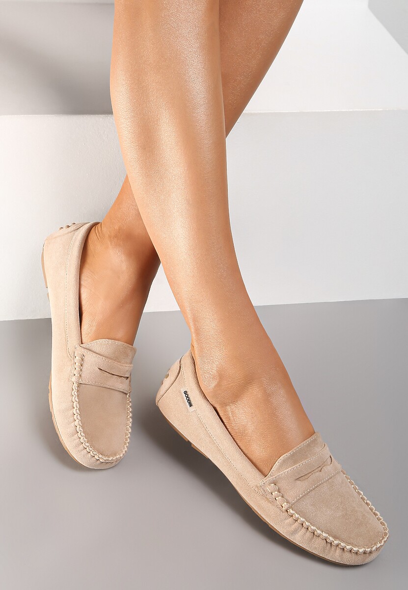 Beżowe Mokasyny Lithiche