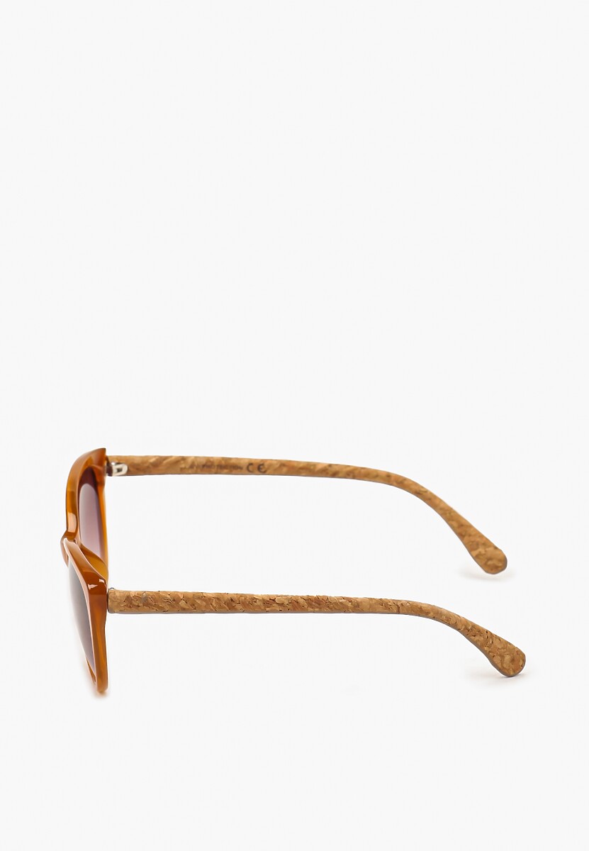 Brązowe Okulary Przeciwsłoneczne Klasyczne z Cienkimi Oprawkami Cucanne