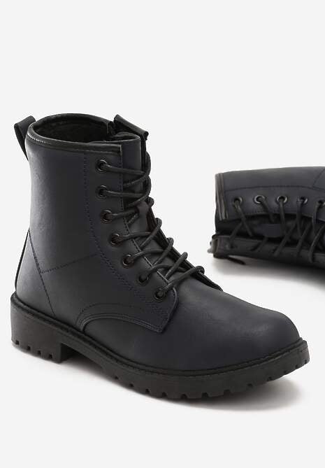 Granatowe Botki Baines