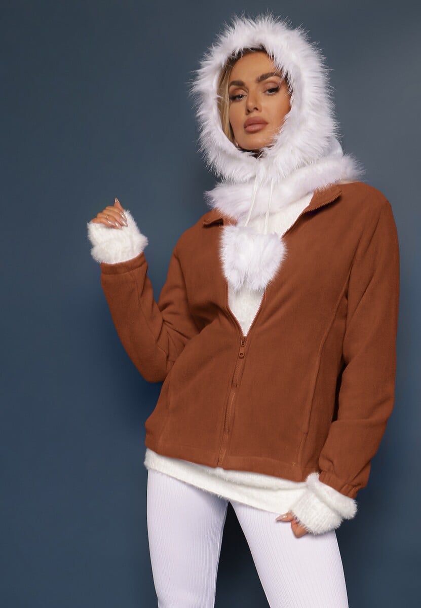 Niebieski Casualowy Polar Dannira