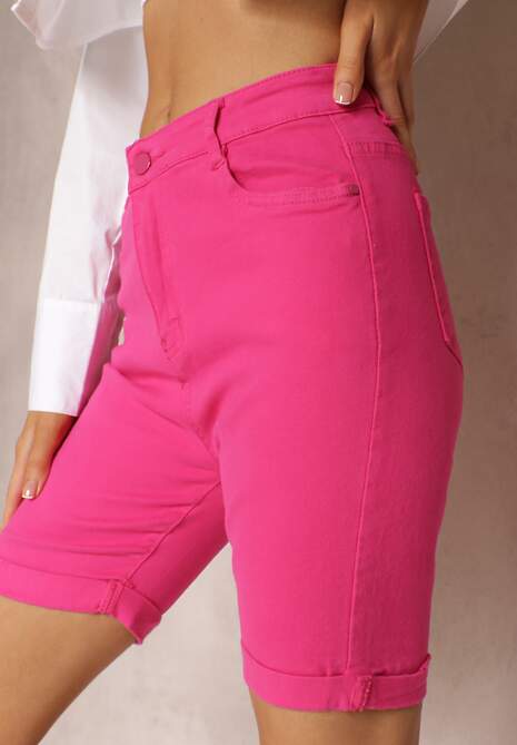 Fuksjowe Szorty do Kolana z Wysokim Stanem Betria