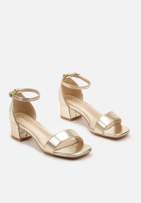 Złote Sandały na Klasycznym Słupku Effiba