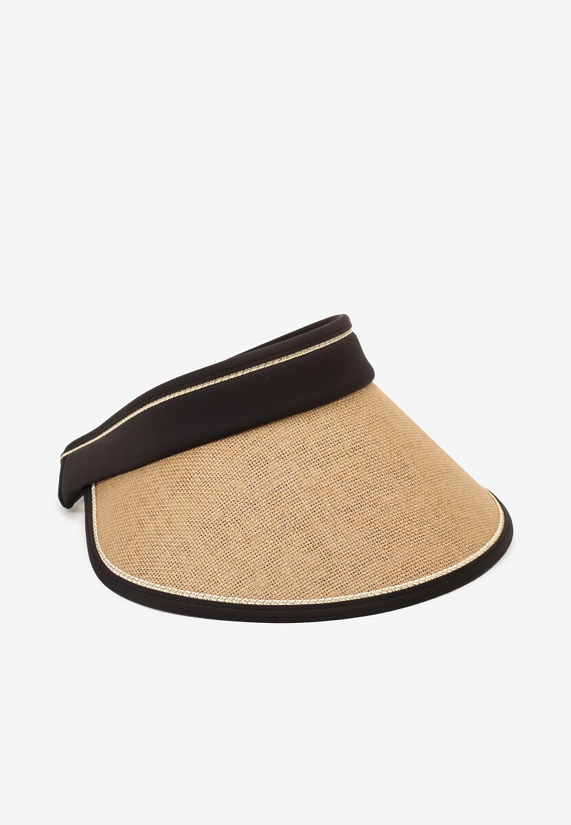 Jasnobeżowa Czapka Daszek z Plecionego Materiału Wykończony Gumką z Regulacją Aevac