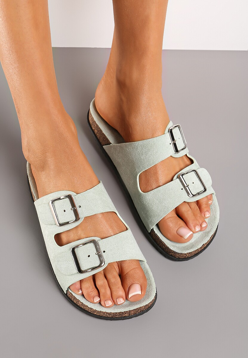 Jasnozielone Klapki Dorinore