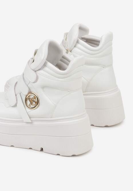 Białe Botki Sneakersy Vices na Platformie w Stylu Y2K Gelira