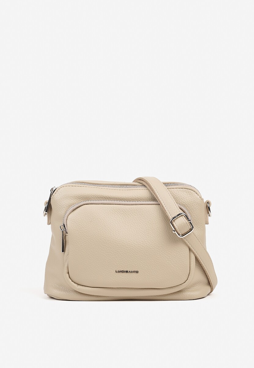 Beżowa Torebka Typu Listonoszka z Dwiema Komorami Savarelle