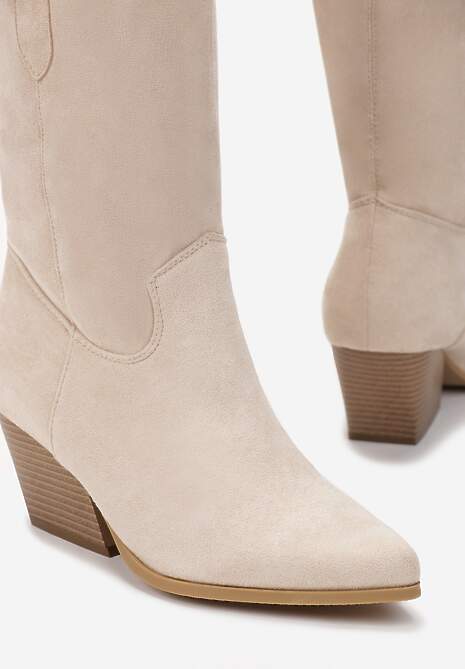Beżowe Botki Achica