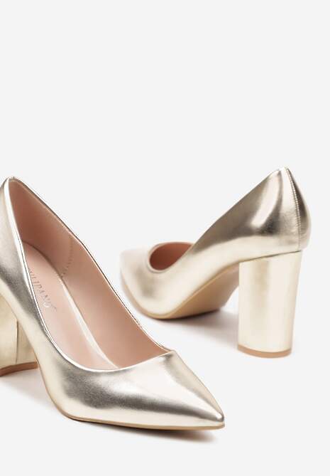 Złote Czółenka na Słupku w Klasycznym Stylu Quaravia