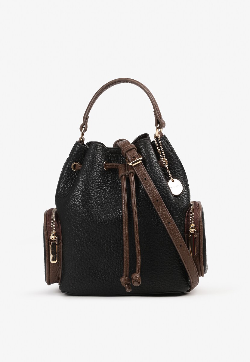 Zielona Torebka z Ozdobnym Ściągaczem i Kieszonkami z Rączką i Dodatkowym Paskiem Ravindira