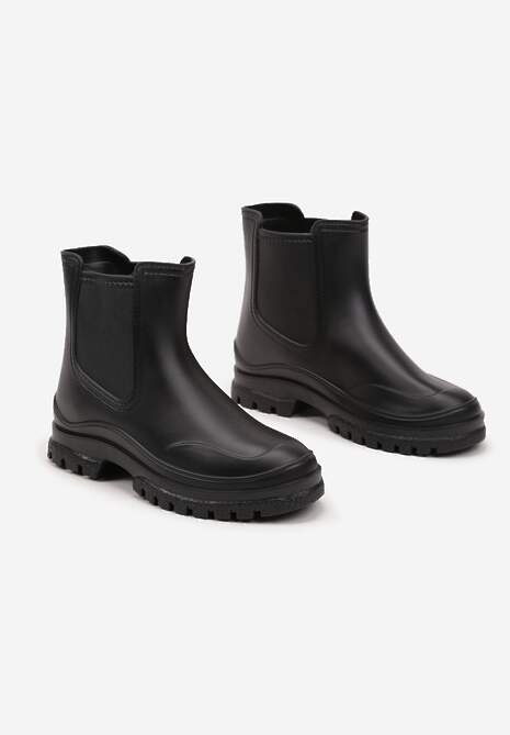 Czarne Kalosze w Stylu Sztybletów Aslovia