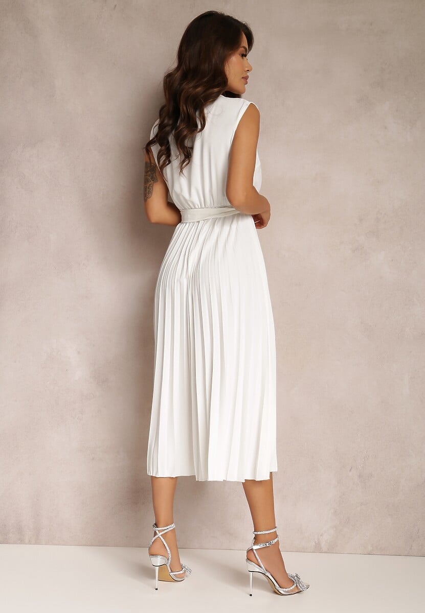 Biała Sukienka Volantis